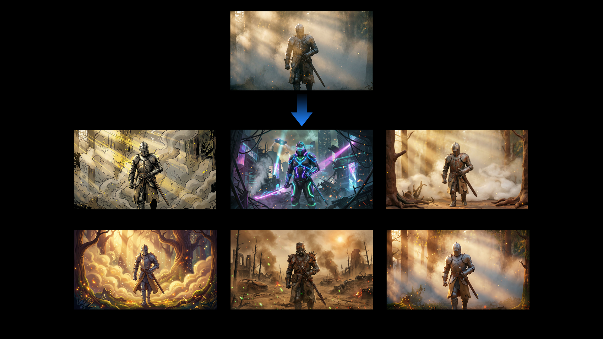 Aesthetic Multiverse rendering